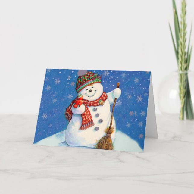 Snowman Christmas Holiday Card (Front)