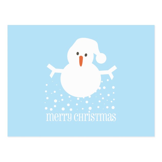 Snowman Christmas/Holiday Greeting Postcard