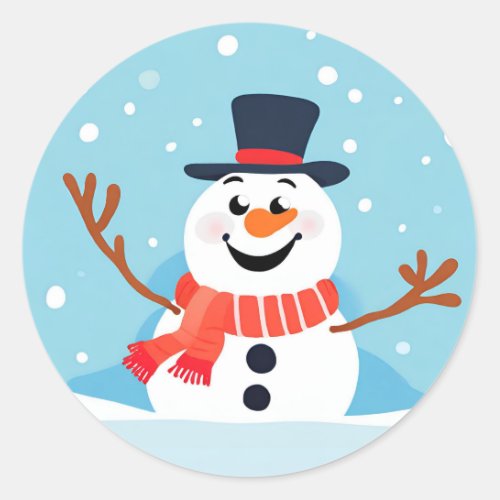 Snowman Christmas Holiday Sticker
