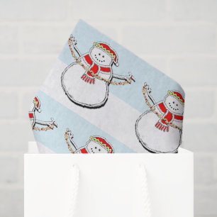 Snowman Christmas Holiday Tissue Paper