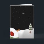 Snowman Christmas In Remembrance Greeting Card<br><div class="desc">This Remembrance Christmas Card features an Eskimo Proverb. Perhaps they are not stars in the sky,   but rather openings where our loved ones  smile down to let us know that they are happy.   Great to share with friends and family to remember a loved one this Christmas.</div>