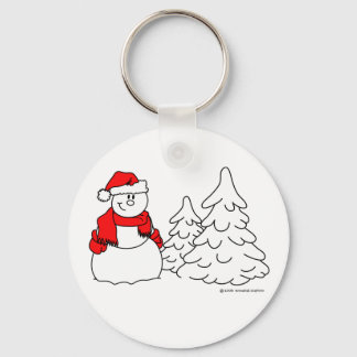 Snowman Christmas Keychain