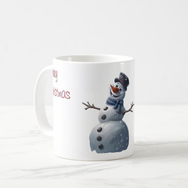 Snowman Christmas Mug (Front Left)