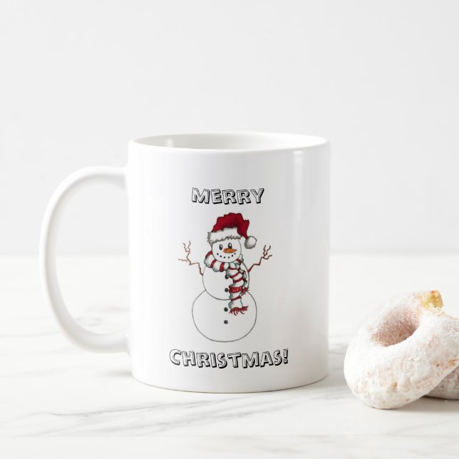 Snowman Christmas Mug (With Donut)