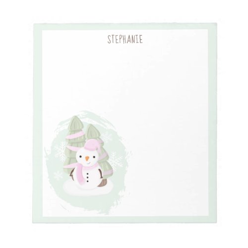 Snowman Christmas Notepad