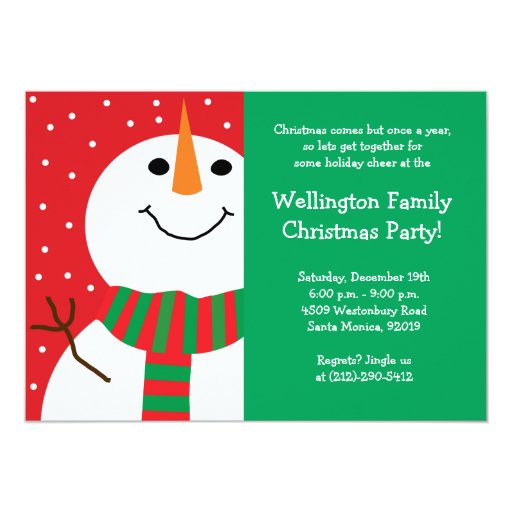 Snowman Birthday Invitations 5