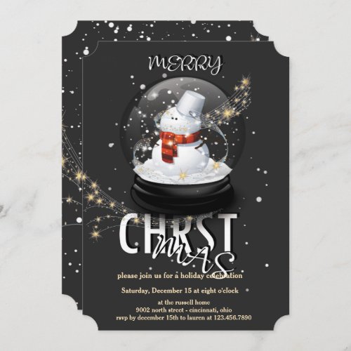 Snowman Christmas party Invitation