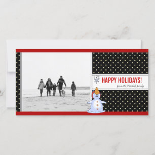 Snowman Christmas Photo Card