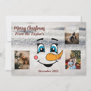 Snowman Christmas Photo Card