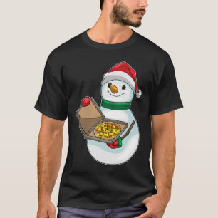 Snowman Christmas Pizza T-Shirt