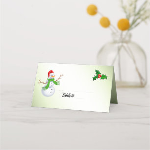 Snowman Christmas Place Cards