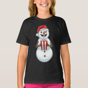 Snowman Christmas Popcorn T-Shirt