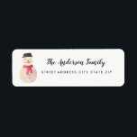 Snowman Christmas Return Address Label<br><div class="desc">More Fun Christmas Address Labels in the Little Bayleigh Store!</div>