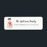 Snowman Christmas Return Address Label<br><div class="desc">More Fun Christmas Address Labels in the Little Bayleigh Store!</div>