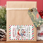 Snowman Christmas Special Delivery From Sant Rectangular Sticker<br><div class="desc">Christmas Special Delivery From Santa</div>
