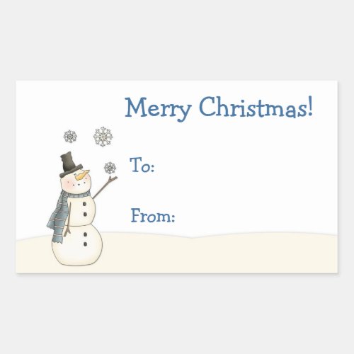 Snowman Christmas Sticker