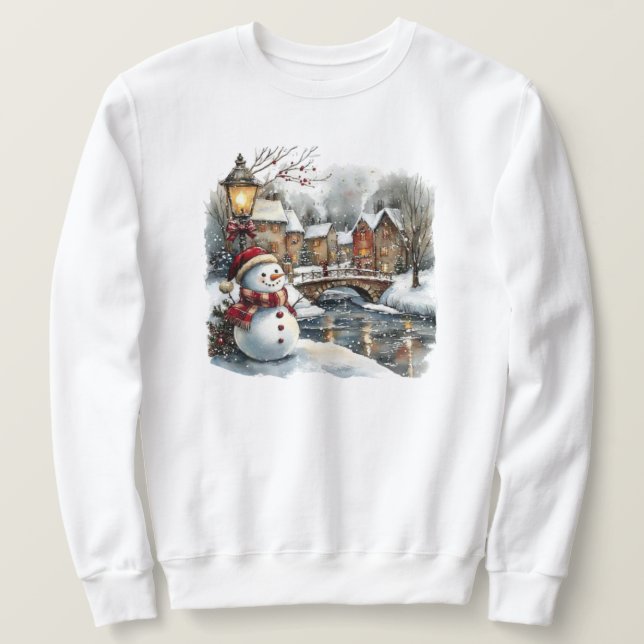 Snowman Christmas Sweatshirt (Design Front)