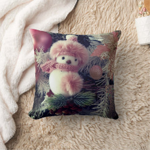 Snowman Christmas Throw Pillow
