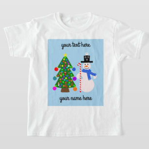 Snowman & Christmas Tree #3 T-Shirt