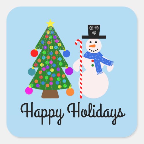 Snowman  Christmas Tree 4_2 Stickers