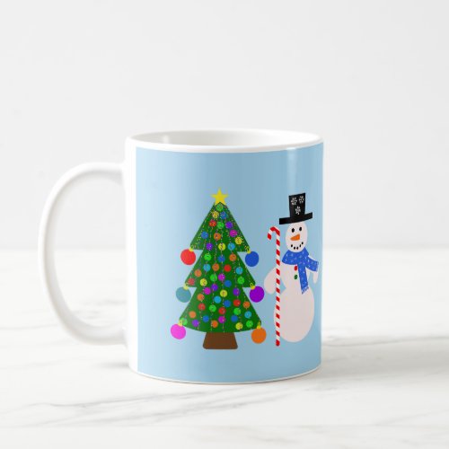 Snowman  Christmas Tree 4 Mug