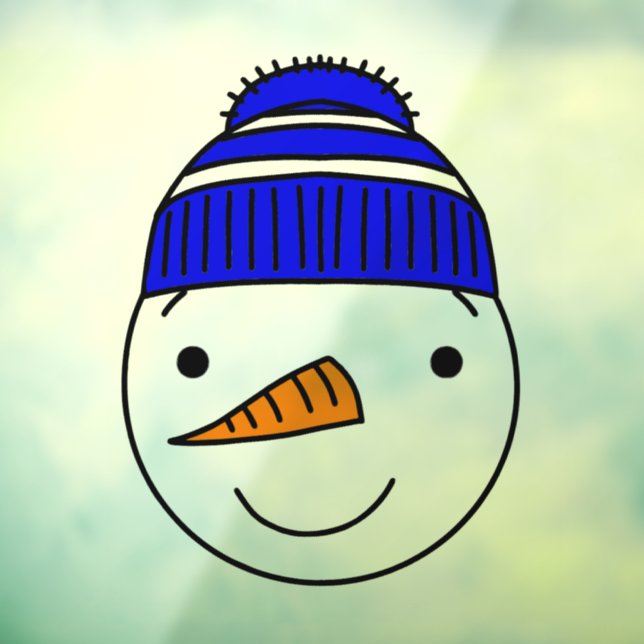 SNOWMAN CHRISTMAS Window Cling (Sheet 3)