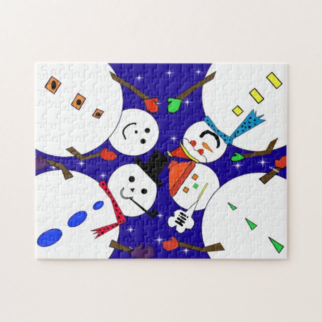 Snowman Christmas Winter Puzzle (Horizontal)
