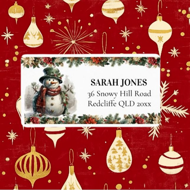 Snowman Christmas Wishes  Label (Creator Uploaded)