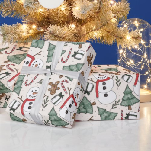 Snowman Christmas  Wrapping Paper