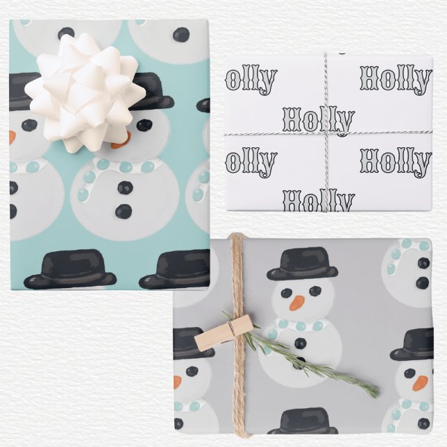 Snowman Christmas  Wrapping Paper Sheets (Creator Uploaded)