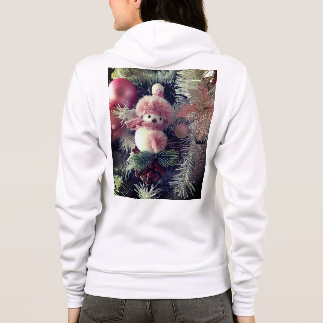 Snowman Christmas Zip Hoodie (Back)