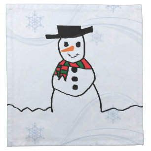 Snowman Cloth Napkin