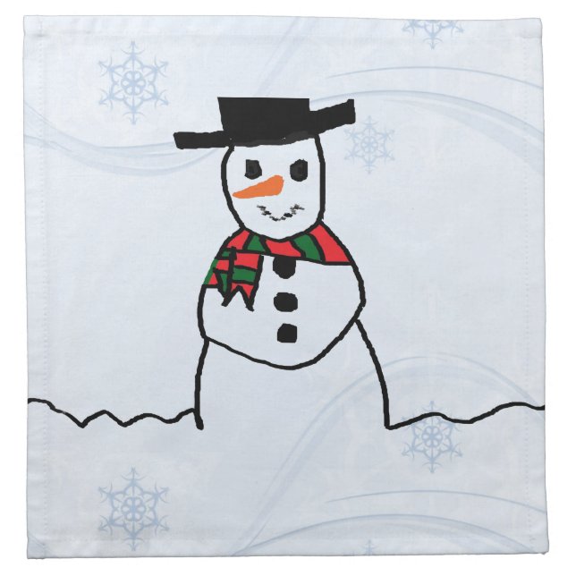 Snowman Cloth Napkin (Front)