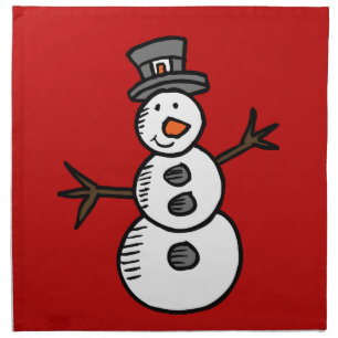 Snowman Cloth Napkin