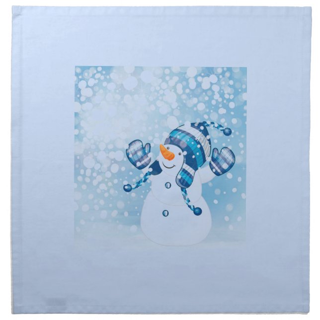 Snowman Cloth Napkin (Front)