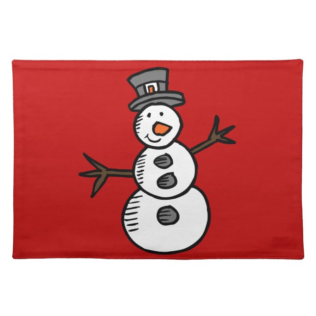 Snowman Cloth Placemat (Front)