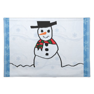 Snowman Cloth Placemat