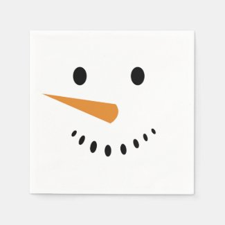 Snowman cocktail napkins