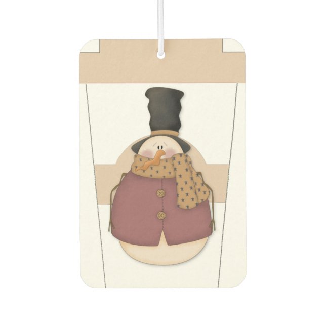snowman coffee cup air freshener (Front)