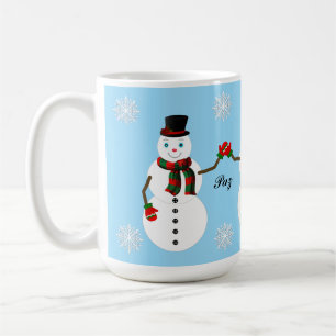 snowman coffee mug