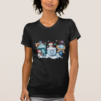 Snowman Coffee Short Sleeve Shirts