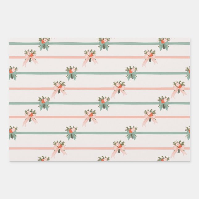 Snowman Collection Holiday Wrapping Paper Sheets (Front)