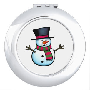 Snowman Compact Mirror