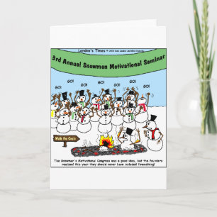 Snowman Convention Funny Christmas Gifts & Tees Holiday Card