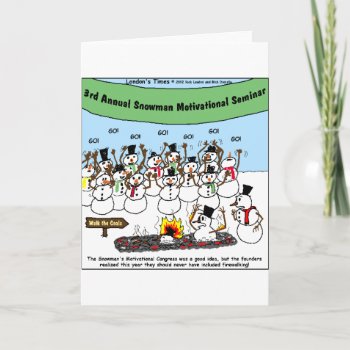 Snowman Convention Funny Christmas Gifts & Tees Holiday Card by beardiethor123 at Zazzle