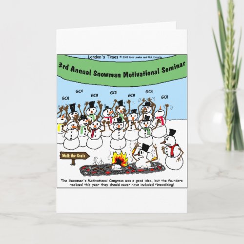 Snowman Convention Funny Christmas Gifts  Tees Holiday Card