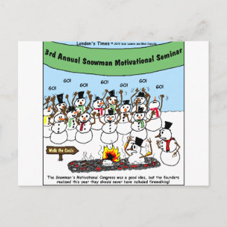 Snowman Convention Funny Christmas Gifts & Tees Holiday Postcard