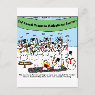 Snowman Convention Funny Christmas Gifts & Tees Holiday Postcard