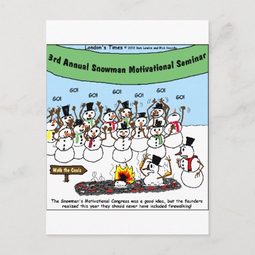Snowman Convention Funny Christmas Gifts  Tees Holiday Postcard