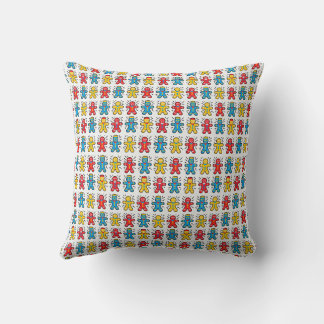 Snowman Cookie Pattern Pillow